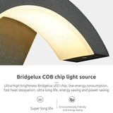 curved wall light black with sensor - Clowas