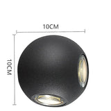 outdoor globe wall light black - Clowas