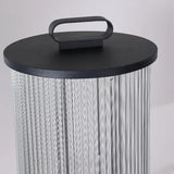 Transparent Vertical Striped Outdoor Floor Lamp - Clowas