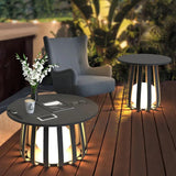 Black Table Garden Outdoor Floor Lamps - Clowas