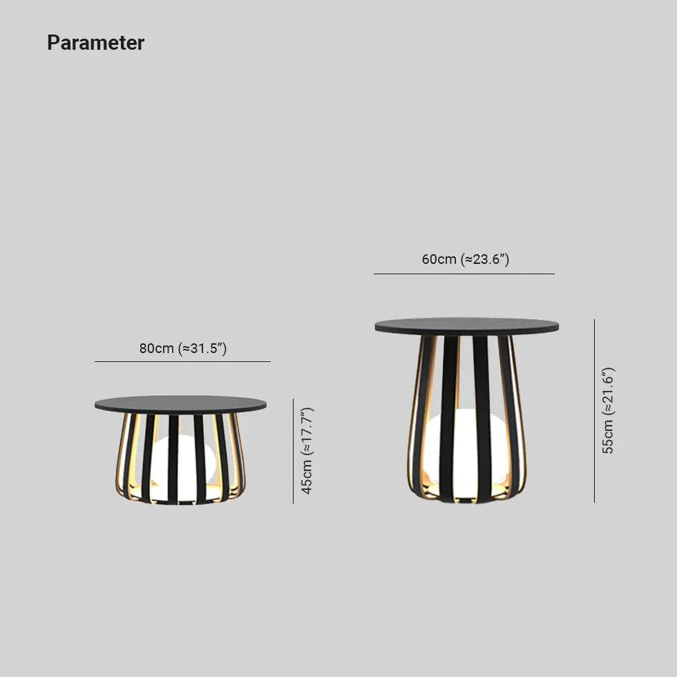 Black Table Garden Outdoor Floor Lamps - Clowas