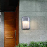 Geometric Silver Industrial Outdoor Wall Lights - Clowas