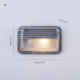 Geometric Silver Industrial Outdoor Wall Lights - Clowas