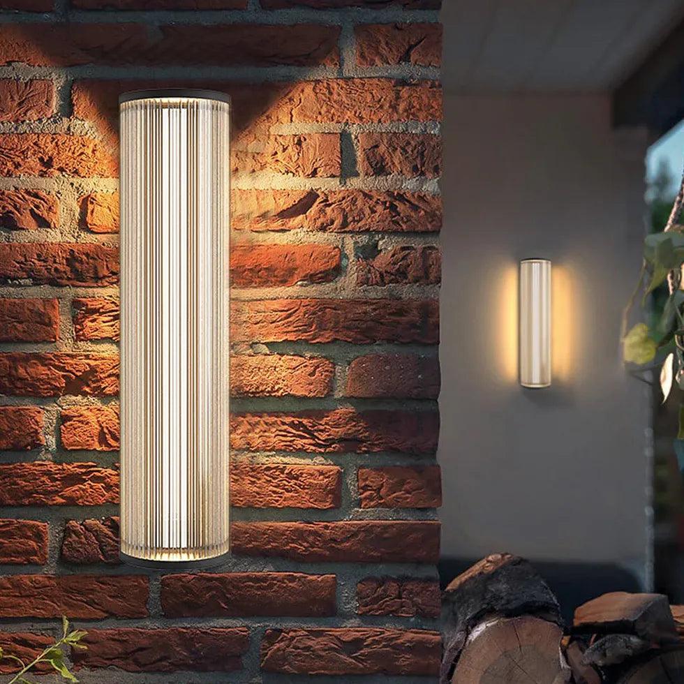 outdoor half lantern wall light black - Clowas
