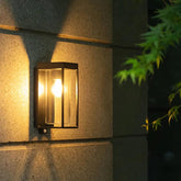 Outdoor Lantern Wall Light Black Solar - Clowas