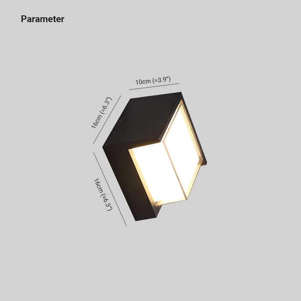 outdoor square wall lights black - Clowas