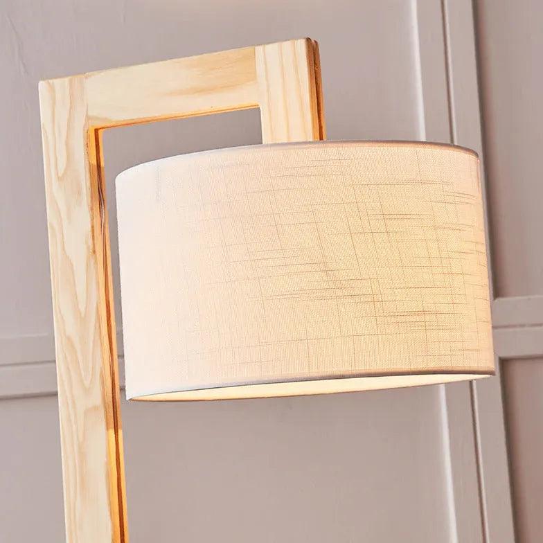 Oval Shaped Soft Light Wooden Floor Lamp - Clowas