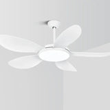 White Wooden Fan with Light - Clowas