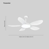 White Wooden Fan with Light - Clowas