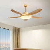 Yellow Bedroom LED Ceiling Fan with Light - Clowas