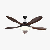 White Disc Wooden Ceiling Fan with Light - Clowas