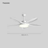 White Disc Wooden Ceiling Fan with Light - Clowas