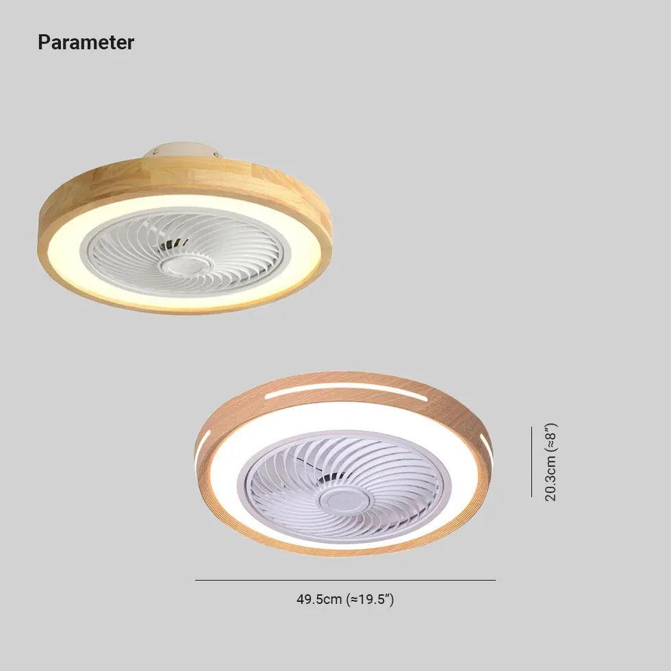 Mute Modern Wooden Ceiling Fan with Light - Clowas
