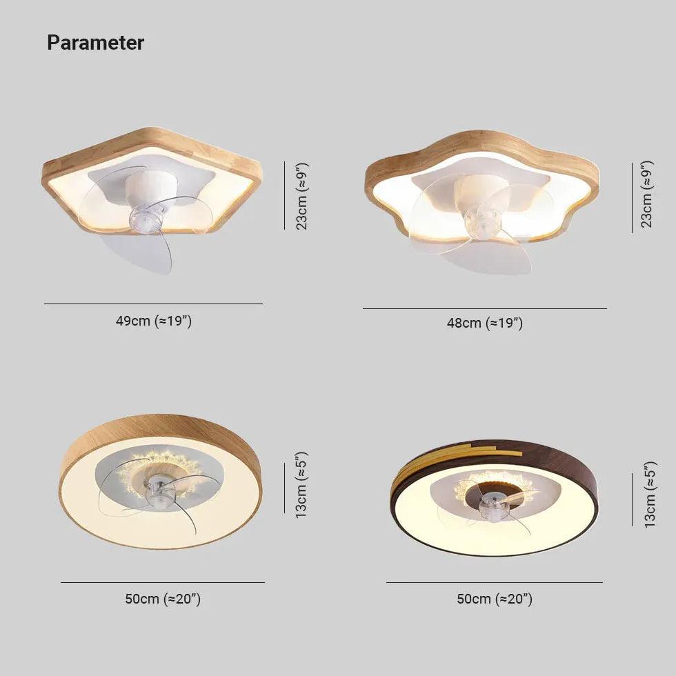 Hidden Bedroom Modern Ceiling Fan with Light - Clowas