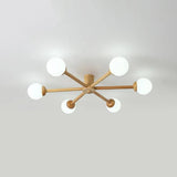 Radioactive Bulls Wooden Flush Ceiling Lights - Clowas