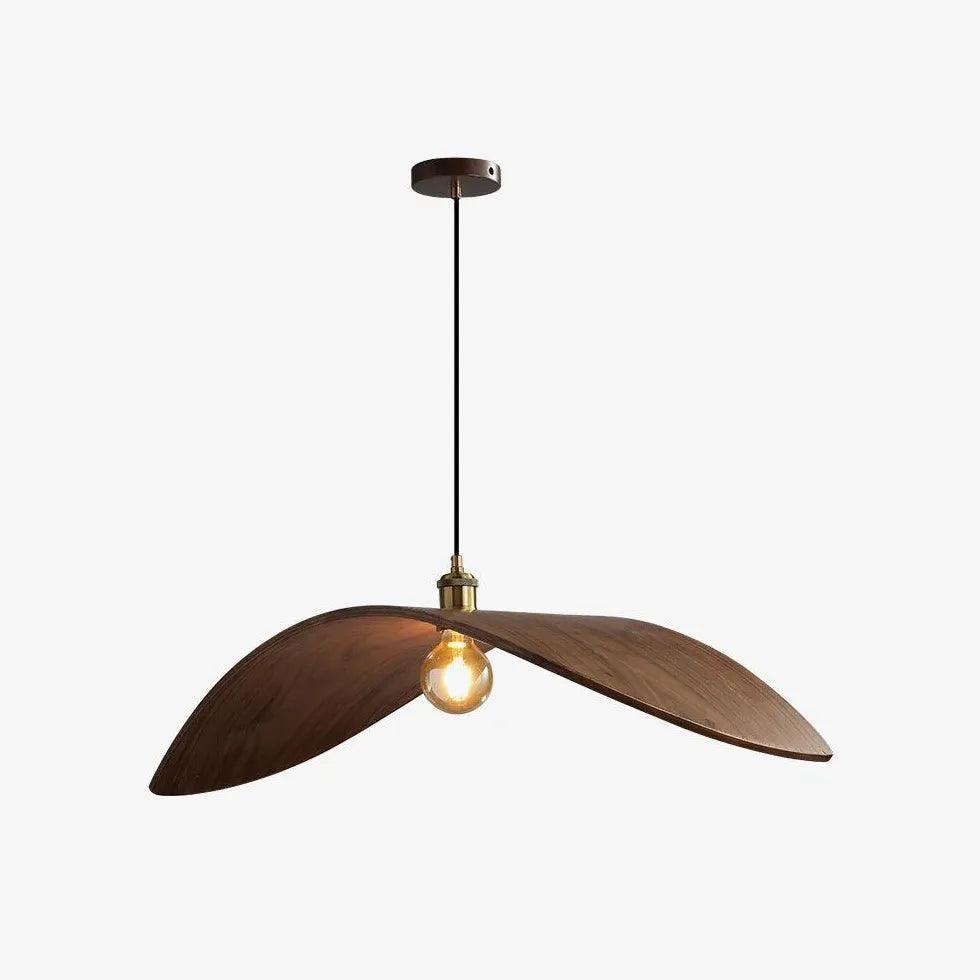 Streamlined Waves Vintage Wooden Pendant Light - Clowas