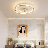 Minimalist Wooden Bedroom Light with Ceiling Fan