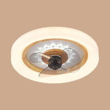 Round Border Wooden Ceiling Fan with Light - Clowas