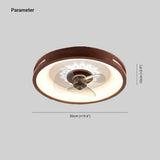 Round Border Wooden Ceiling Fan with Light - Clowas
