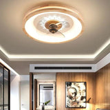 Round Border Wooden Ceiling Fan with Light - Clowas
