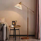 Pleated Cone-Shaped Vintage Adjustable Floor Lamp - Clowas