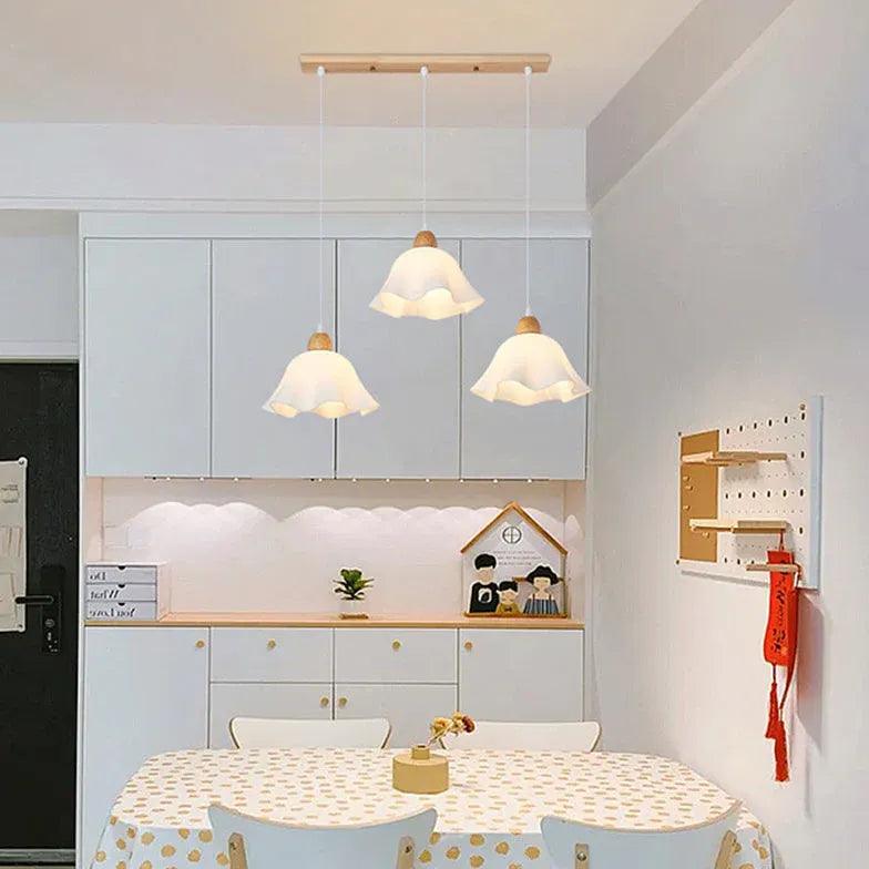 Curved Umbrella Dining Room White Pendant Light - Clowas