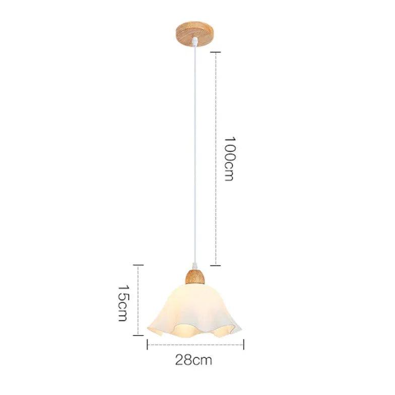 Curved Umbrella Dining Room White Pendant Light - Clowas
