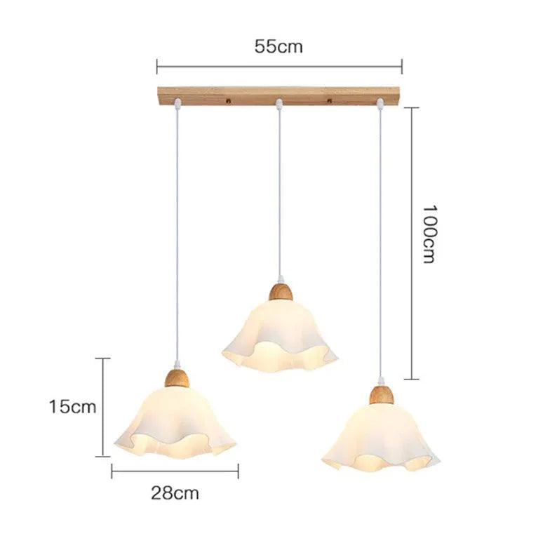 Curved Umbrella Dining Room White Pendant Light - Clowas