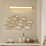 Geometry Brown Wooden Led Wall Lights - Clowas
