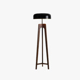 Trio Tripod Natural Wood Floor Lamp for Living Room
