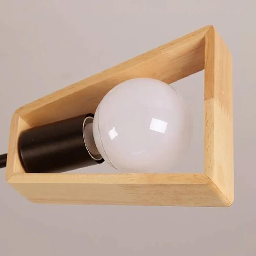 Multi-Arm Trapezoid Bedroom Wooden Pendant Light - Clowas