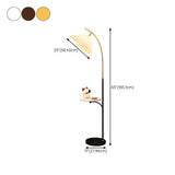 Simple Pleated Floor Arc Lamp for Living Room