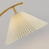 Simple Pleated Floor Arc Lamp for Living Room
