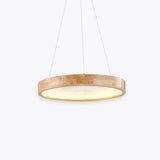 Ozawa Modern Ring Wood Pendant Light - Clowas
