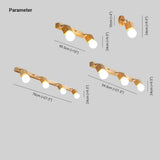 Square Globe Wooden Bathroom Spotlights - Clowas