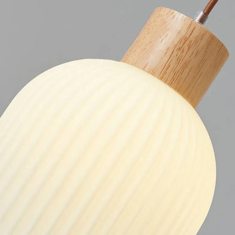 Single Head Oval Bedroom White Pendant Light - Clowas