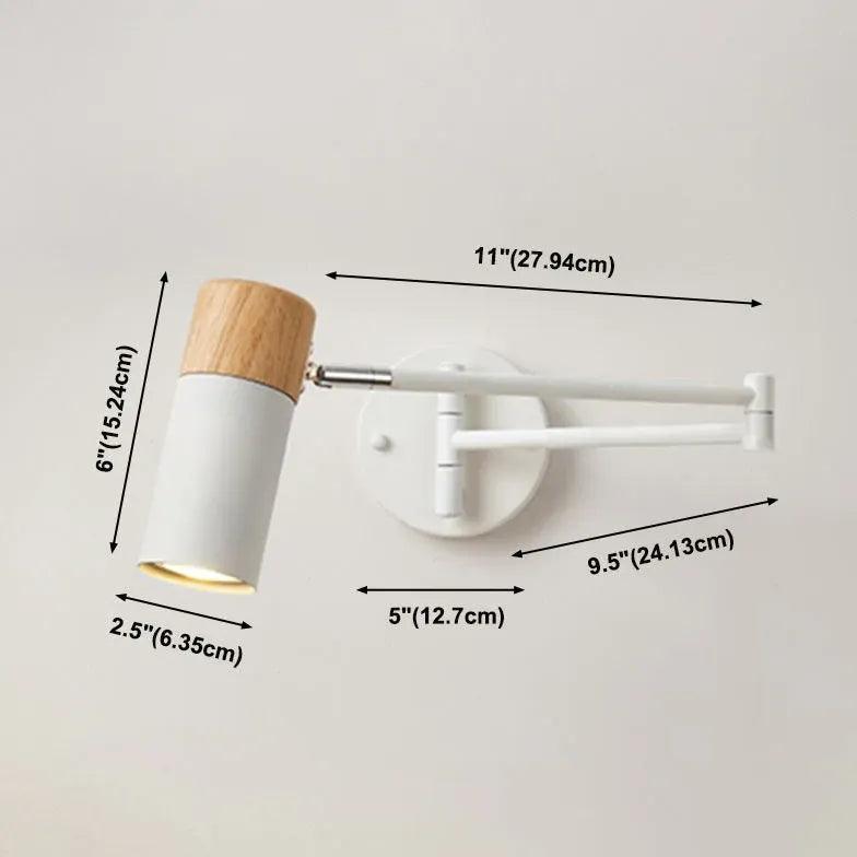 White Swing Arm Bedside Spotlights - Clowas