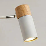 White Swing Arm Bedside Spotlights - Clowas