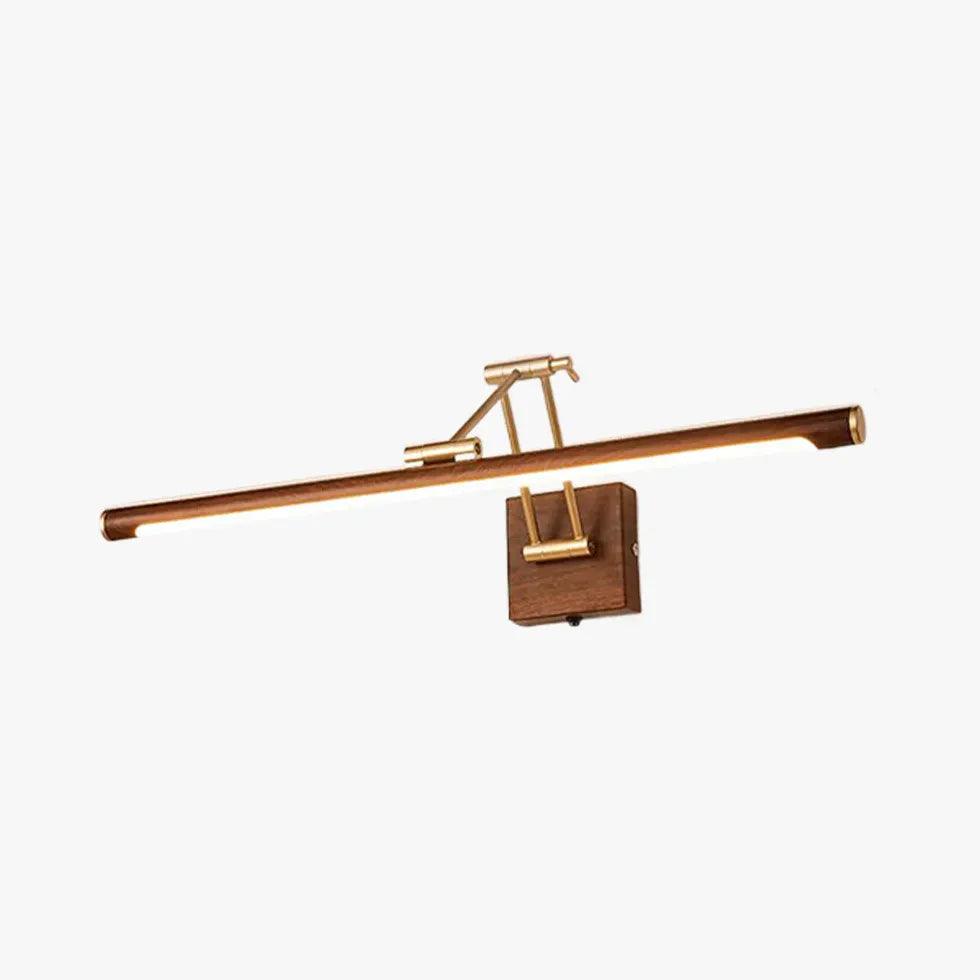 Brown Linear Adjustable Arm Mirror Lights - Clowas