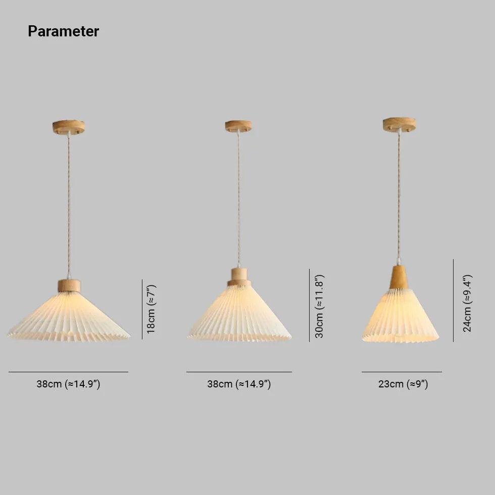 Umbrella Fold Kitchen Wooden Pendant Light - Clowas