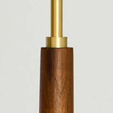 Cone-Shaped Vintage Floor Lamp with Wooden Pole - Clowas