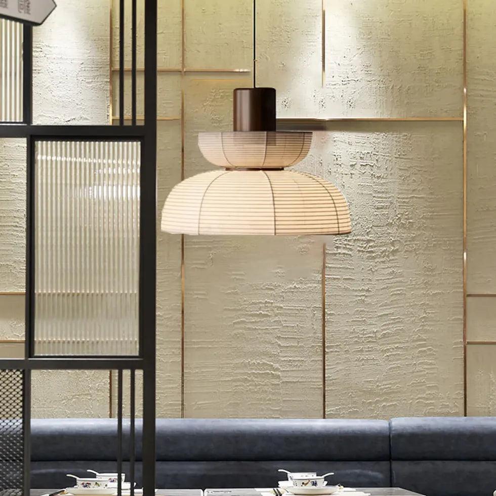 Cloth White Lantern Modern Pendant Light - Clowas