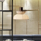 Cloth White Lantern Modern Pendant Light - Clowas