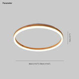Hollow Ring Bedroom Wooden Flush Ceiling Lights - Clowas