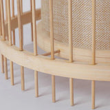 Cone-Shaped Rattan Warm-Toned Floor Lamp - Clowas