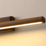 Minimalist Wooden Linear Bathroom Picture Light