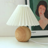 Rattan Paper Pleated Natural Table Lamp - Clowas