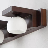 Contemporary Chinese Walnut Bathroom Wall Light