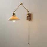Antique Gold Wall Light with Brass Long Arm