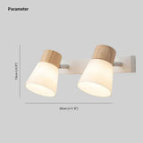 Minimalist Wooden Glass Led Wall Light